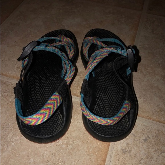 Chaco ZX / 2 rainbow blue black 7 toe s - Picture 4 of 4